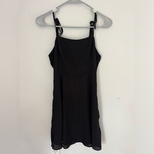 Lola Grace Mini Black Flowy Dress